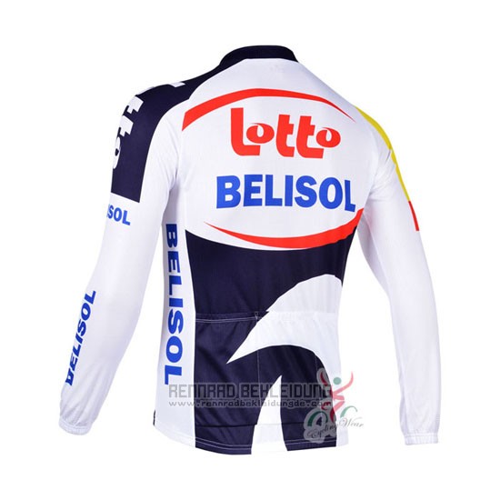2013 Fahrradbekleidung Lotto Belisol Volett und Wei Trikot Langarm und Tragerhose